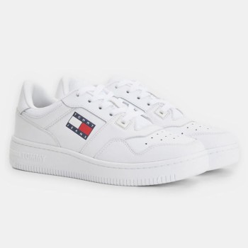 Tommy Jeans - Baskets en Cuir J3 Tj Retro blanches - 04 -4543187