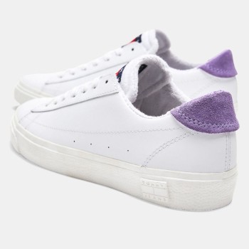 Tommy Jeans - Baskets en Cuir blanc/violet - 04 -4543184