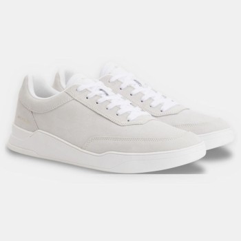 Tommy Hilfiger - Baskets en Velours de Cuir Elevated Cupsole gris clair - 04 -4543010