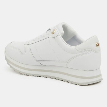 Tommy Hilfiger - Baskets running compensées en Cuir Sig blanches - 04 -4336997