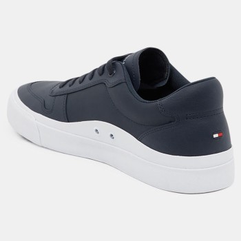 Tommy Hilfiger - Baskets en Cuir Rayures bleu marine - 04 -4336838