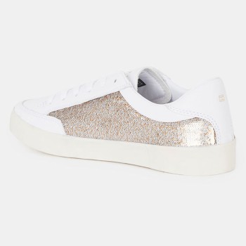 Tommy Hilfiger - Baskets en Cuir basses Sequins blanches - 04 -4100039