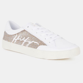 Tommy Hilfiger - Baskets en Cuir basses Sequins blanches - 04 -4100039