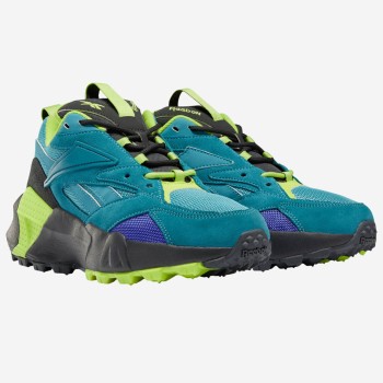 Reebok - Baskets en Velours de Cuir & Mesh Aztrek Double Mix T vert/bleu - 04 -3483179