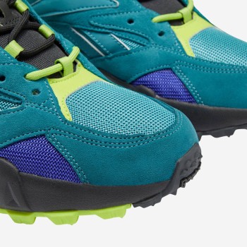 Reebok - Baskets en Velours de Cuir & Mesh Aztrek Double Mix T vert/bleu - 04 -3483179