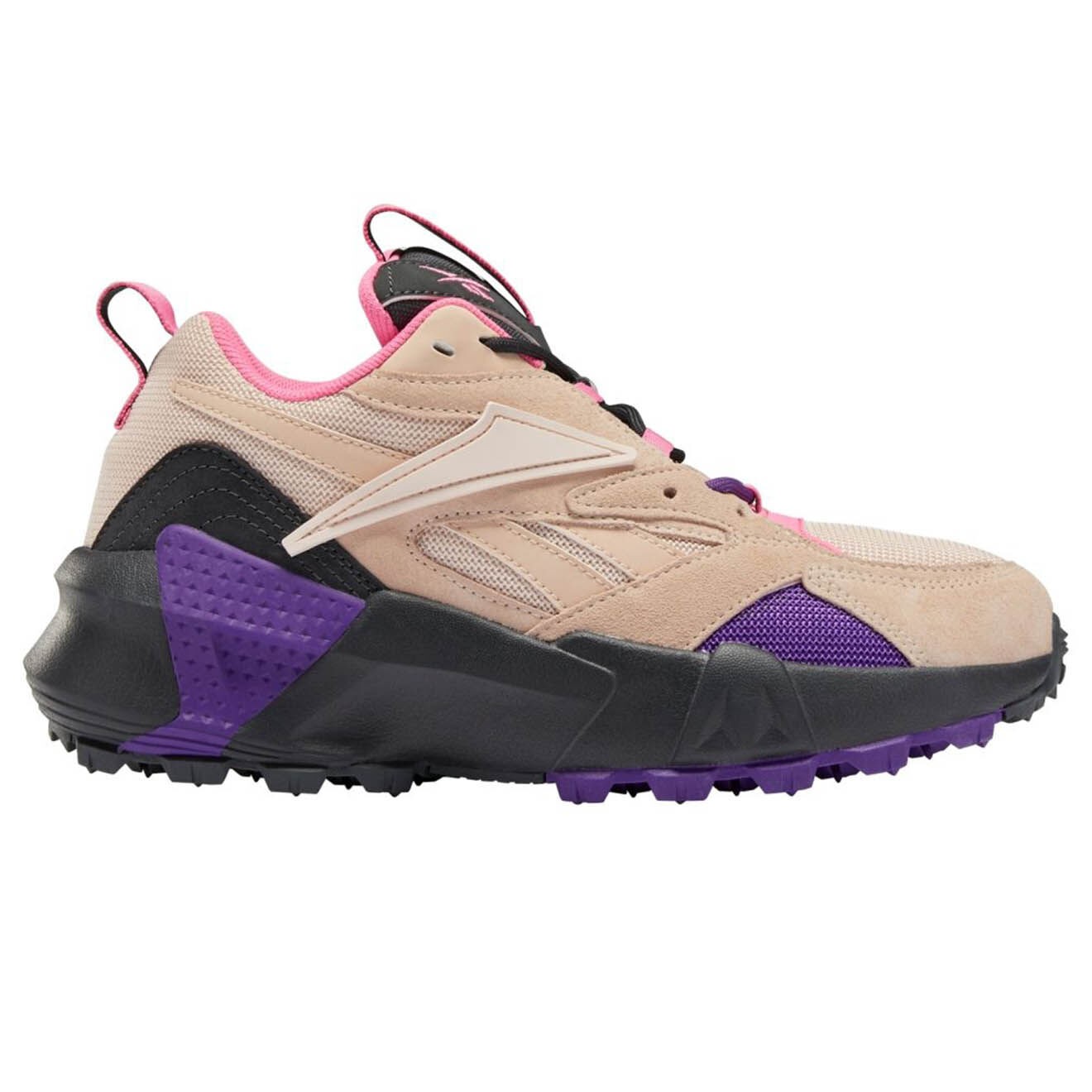 Reebok - Baskets en Velours de Cuir & Mesh Aztrek Double Mix T rose/violet - 04 -3483170