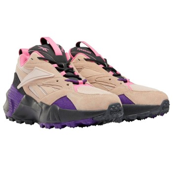 Reebok - Baskets en Velours de Cuir & Mesh Aztrek Double Mix T rose/violet - 04 -3483170