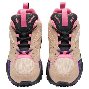 Reebok - Baskets en Velours de Cuir & Mesh Aztrek Double Mix T rose/violet - 04 -3483170