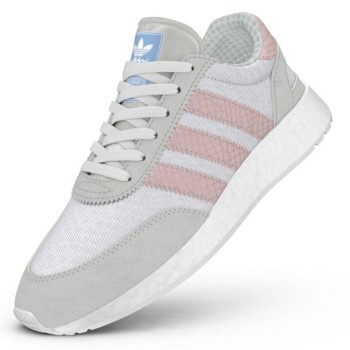 Adidas - Baskets en Velours de Cuir & Mesh I-5923 W J4 beige/blanc/rose - 04 -3214112