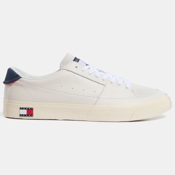 Tommy Jeans - Baskets en Cuir Vulcanized blanches - 04 -4984585