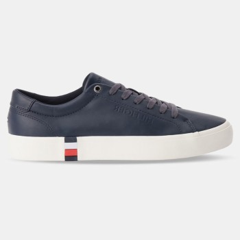 Tommy Hilfiger - Baskets en Cuir Modern Vulc Corp bleu marine - 04 -4785682