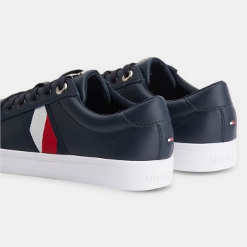 Tommy Hilfiger - Baskets en Cuir Corporate Cupsole bleu marine - 04 -4785175