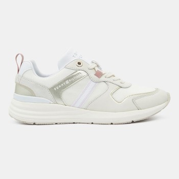 Tommy Hilfiger - Baskets running Metallic Casual blanc/doré - 04 -4543175