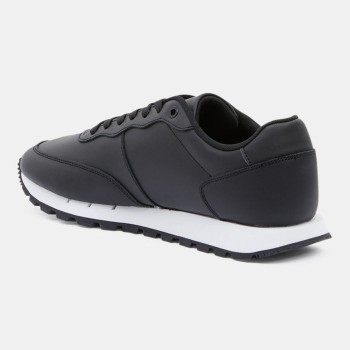 Tommy Jeans - Baskets running en Cuir Mix noires - 04 -4542968