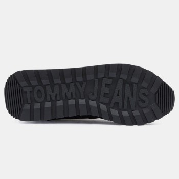 Tommy Jeans - Baskets running en Cuir Mix noires - 04 -4542968