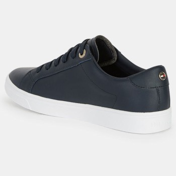 Tommy Hilfiger - Baskets en Cuir Signature Cupsole bleu marine - 04 -4336988