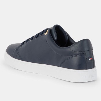 Tommy Hilfiger - Baskets en Cuir Monogram bleu marine - 04 -4336985