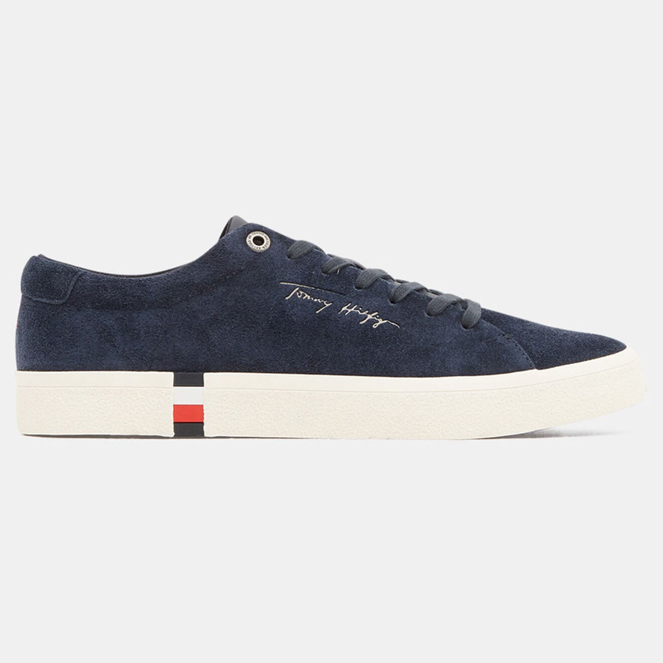 Tommy Hilfiger - Baskets en Velours de Cuir Corporate bleu marine - 04 -4336850