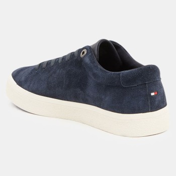 Tommy Hilfiger - Baskets en Velours de Cuir Corporate bleu marine - 04 -4336850