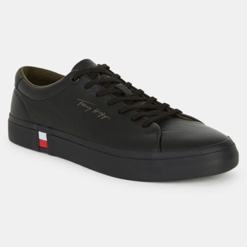 Tommy Hilfiger - Baskets en Cuir Corporate Monoch noires - 04 -4336847