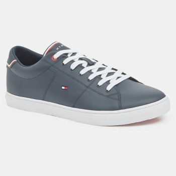 Tommy Hilfiger - Baskets en Cuir Essential bleu marine - 04 -4336844