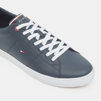 Tommy Hilfiger - Baskets en Cuir Essential bleu marine - 04 -4336844