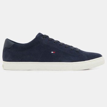 Tommy Hilfiger - Baskets en Velours de Cuir Vulc bleu marine - 04 -4336841