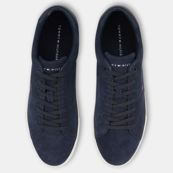 Tommy Hilfiger - Baskets en Velours de Cuir Vulc bleu marine - 04 -4336841