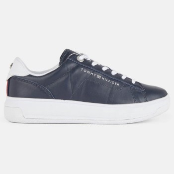 Tommy Hilfiger - Baskets en Cuir Cupsole bleu marine - 04 -3899018