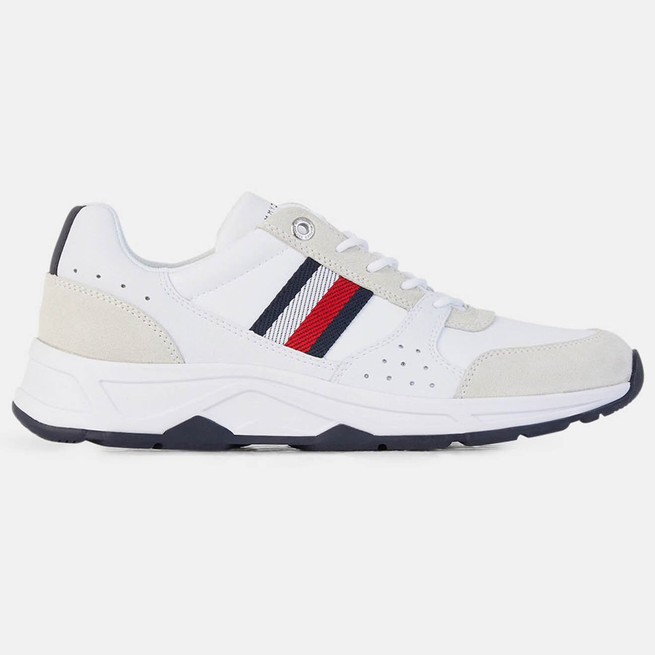 Tommy Hilfiger - Baskets en Cuir Running Fashion blanc/beige - 04 -3897191