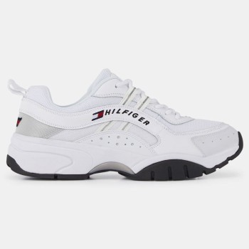 Tommy Hilfiger - Baskets en Cuir Runner blanches - 04 -3897134