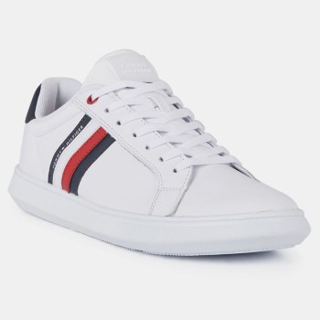 Tommy Hilfiger - Baskets en Cuir Essential Cupsole blanches - 04 -3641951