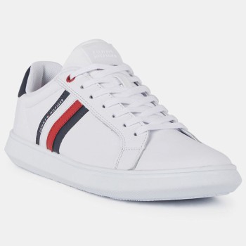 Tommy Hilfiger - Baskets en Cuir Essential Cupsole blanches - 04 -3641951