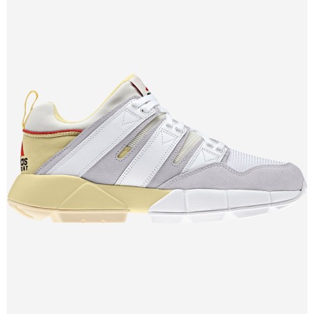 Adidas - Baskets en Cuir & Mesh Eqt Cushion 2.0 gris/blanc/jaune - 04 -3215069