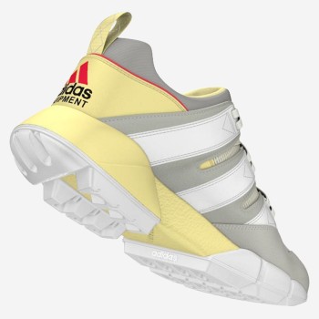 Adidas - Baskets en Cuir & Mesh Eqt Cushion 2.0 gris/blanc/jaune - 04 -3215069