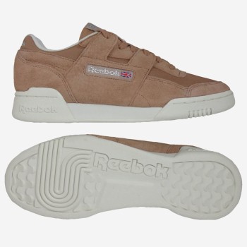 Reebok - Baskets en Velours de Cuir Workout Lo Plus Cn3835 beiges - 04 -2981912