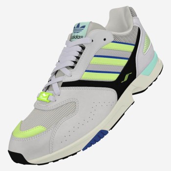 Adidas - Baskets en Velours de Cuir & Mesh Zx 4000 beige/noir/jaune - 04 -3215009