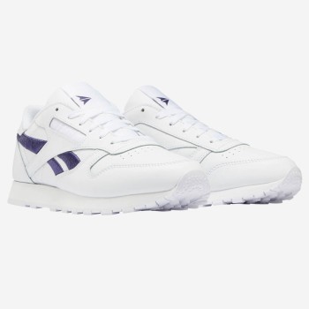 Reebok - Baskets en Cuir Cl Lthr Bicolore blanc/bleu - 04 -3483113