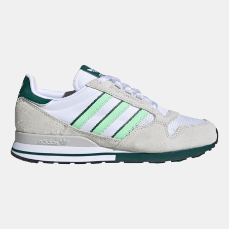 Adidas - Baskets en Velours de Cuir Zx 500 blanc/vert - 04 -3883904