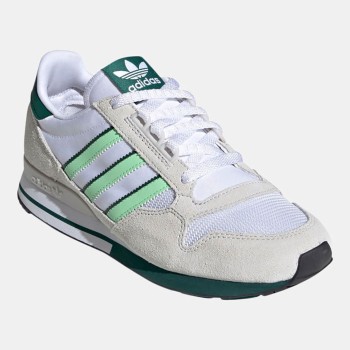 Adidas - Baskets en Velours de Cuir Zx 500 blanc/vert - 04 -3883904