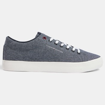 Tommy Hilfiger - Baskets en denim Vulc Core low chambray bleu - 04 -4984645