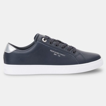 Tommy Hilfiger - Baskets en Cuir Lurex bleu marine - 04 -4543133