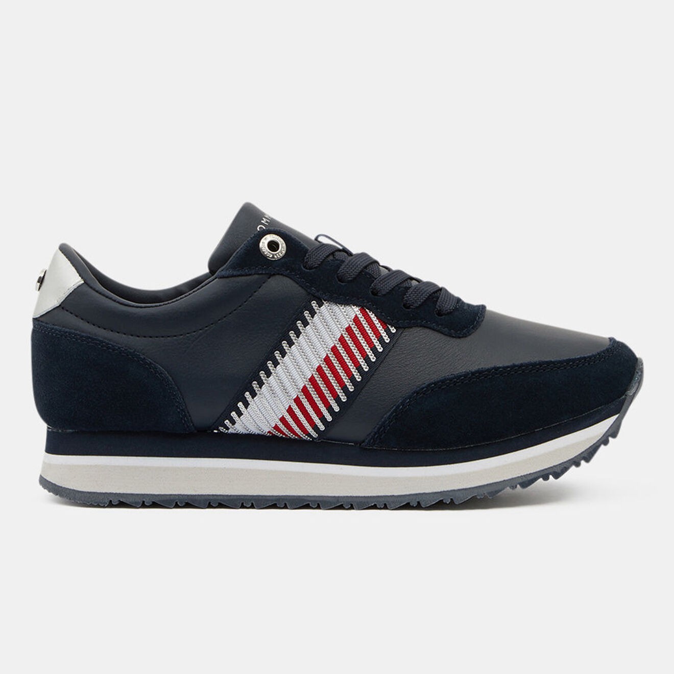 Tommy Hilfiger - Baskets running en Cuir Corporate bleu marine - 04 -4543118