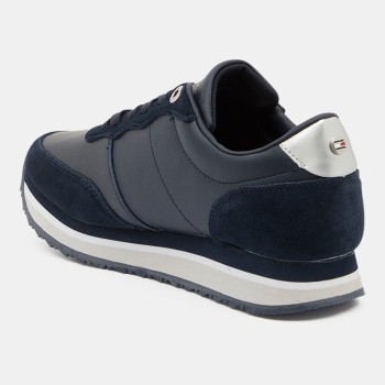 Tommy Hilfiger - Baskets running en Cuir Corporate bleu marine - 04 -4543118