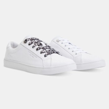 Tommy Hilfiger - Baskets en Cuir Leo blanches - 04 -4543115