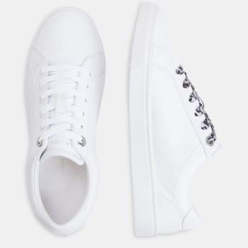 Tommy Hilfiger - Baskets en Cuir Leo blanches - 04 -4543115