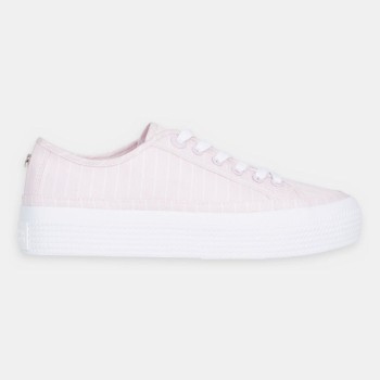 Tommy Hilfiger - Baskets Essential rayées rose pâle - 04 -4543091