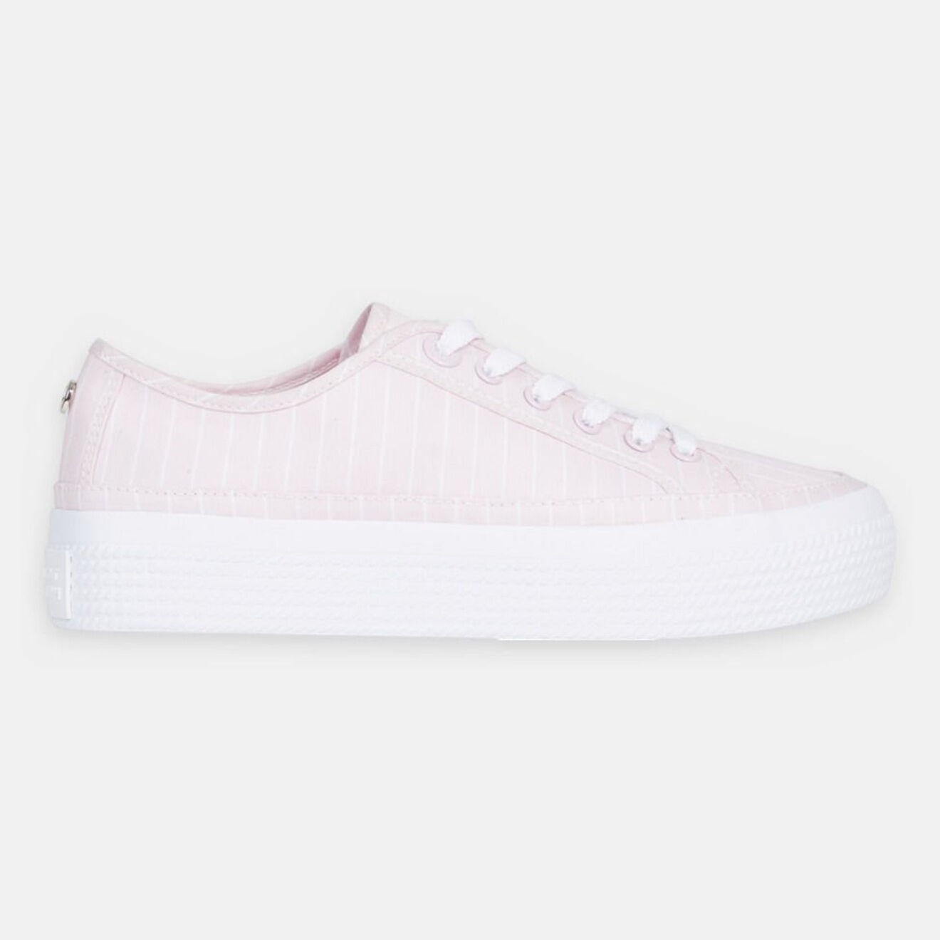 Tommy Hilfiger - Baskets Essential rayées rose pâle - 04 -4543091