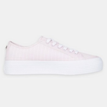 Tommy Hilfiger - Baskets Essential rayées rose pâle - 04 -4543091