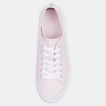 Tommy Hilfiger - Baskets Essential rayées rose pâle - 04 -4543091